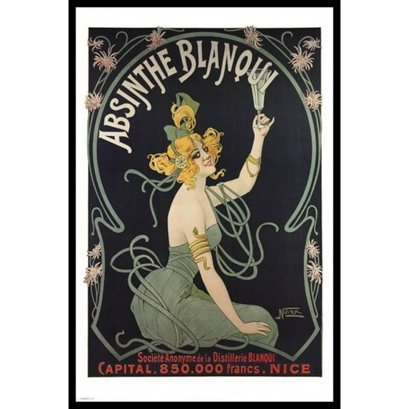Absinthe Blanqui Nover Laminated & Framed Poster (24 x 36)
