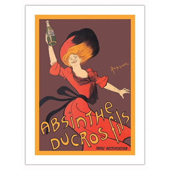 Absinthe Ducros Fils - Vintage French Advertising Poster by Leonetto Cappiello c.1901 - Fine Art Matte Paper Print (Unframed) 18x24in