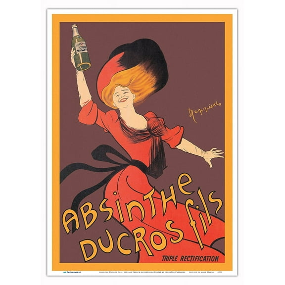 Absinthe Ducros Fils - Vintage French Advertising Poster by Leonetto Cappiello c.1901 - Master Art Print 10in x 14in