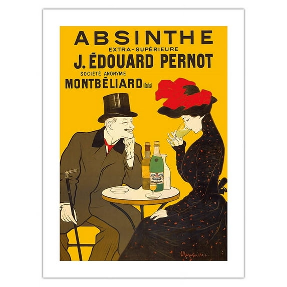 Absinthe Extra-Superior (Absinthe Extra-Supérieure) - J. Édouard Pernot Brand - Vintage Advertising Poster by Leonetto Cappiello c.1905 - Bamboo Fine Art 290gsm Paper Print (Unframed) 18x24in
