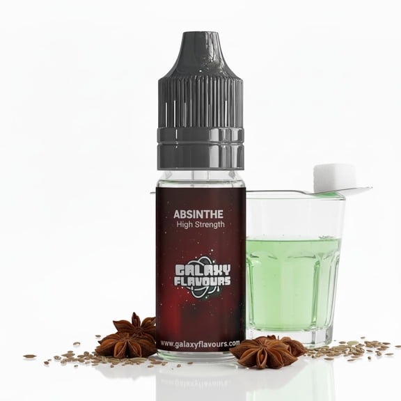 Absinthe Food Flavouring Drops 10ml - Premium Herbal Anise Extract for Professional Baking & Luxury Confections - High Strength Food Grade Concentrate by GALAXY FOOD FLAVOURS