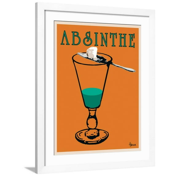 Absinthe Framed Art Print by Lee Harlem, 24" x 32", Sold by Art.com
