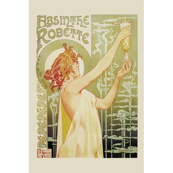 Art.com Absinthe Rebette Art Print by Privat Livemont, 12" x 18"