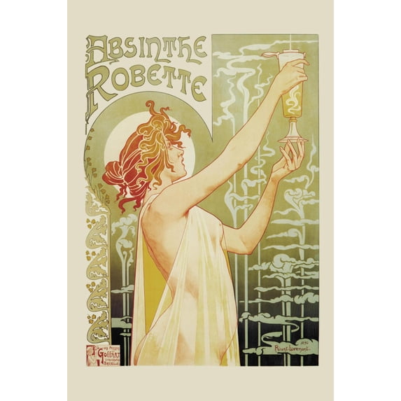Art.com Absinthe Rebette Art Print by Privat Livemont, 24" x 36"