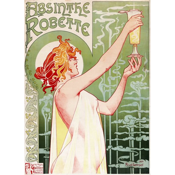 Absinthe Robette 1896 Poster Print by T. Privat-Livemont