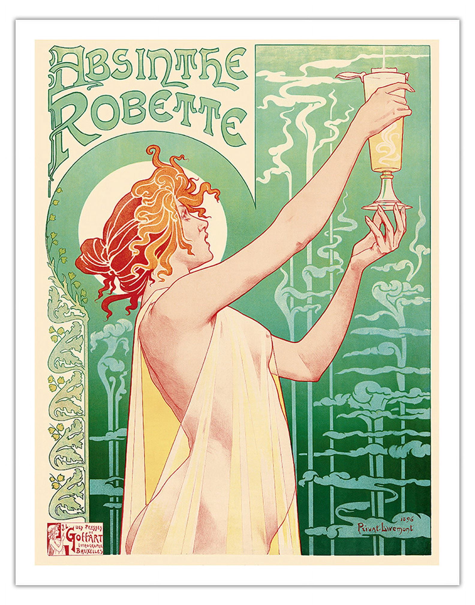 Absinthe Robette - Art Nouveau Belgian - Vintage Advertising