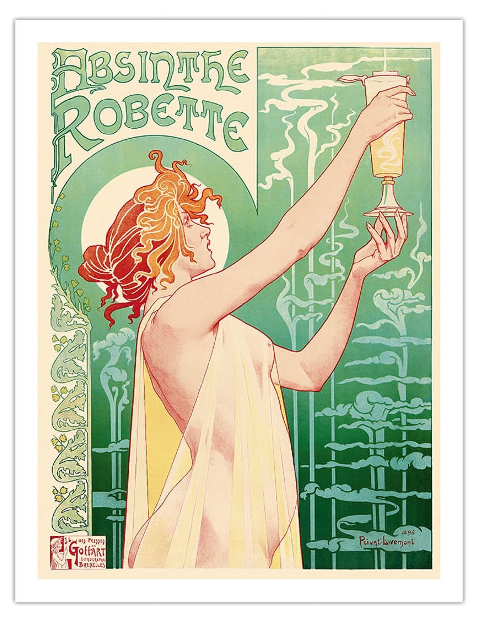 Absinthe Robette - Art Nouveau Belgian - Vintage Advertising