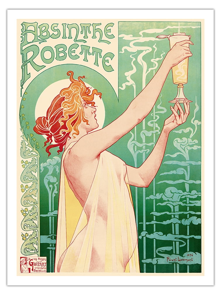 Absinthe Robette - Art Nouveau Belgian - Vintage Advertising