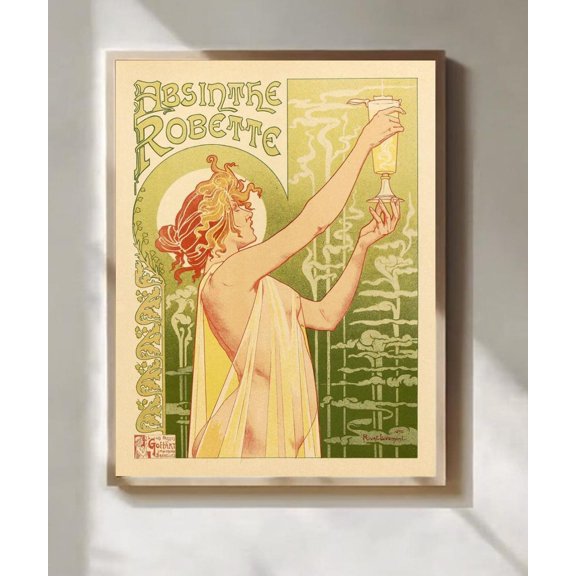 Absinthe Robette Art Nouveau Vintage French Wall Art, Unframed Poster