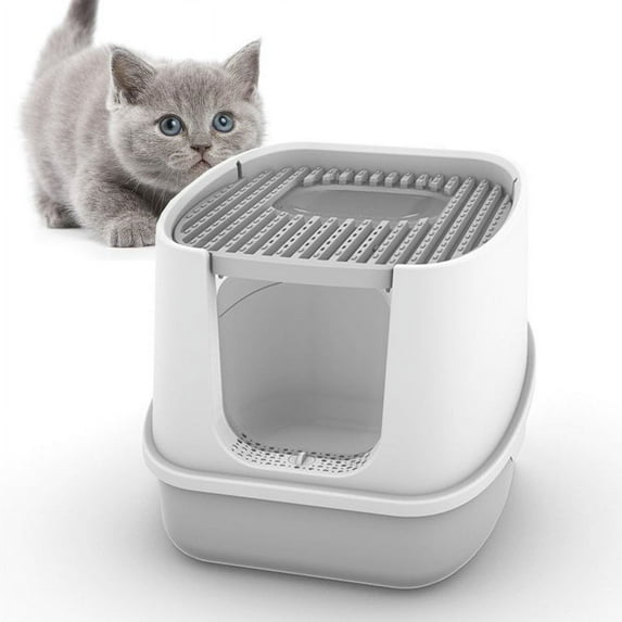Absob Cat Litter Box Fully Enclosed Litter Box Holds Odors Prevents Urine and Litter Leakage Assembly Simple Easy to Clean Stylish Furniture with Litter Scoop