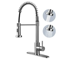 ATUPEN Kitchen Faucet with Pull Down Sprayer, 304 Stainless Steel Kitchen Sink Faucets Two Water Flow Modes