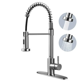 Aquaterior Single Handle Kitchen Faucet 360° Swivel Pull-down Sprayer w/ Soap Dispenser Brushed Nickel / Oil Rubbed Bronze Home (CUPC NSF) Aquaterior Single Handle Kitchen Faucet 360° Swivel Pull-down Sprayer w/ Soap Dispenser Brushed Nickel / Oil Rubbed Bronze Home (CUPC NSF)