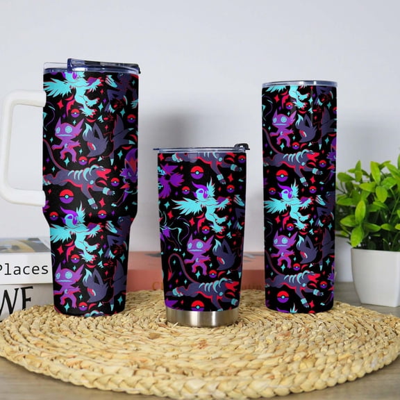 Absol Tumbler, Sableye Stainless Steel Tumbler, Dark Tumbler Cup, 40oz Stainless Travel Mug with Lid, Absol Mug Gifts