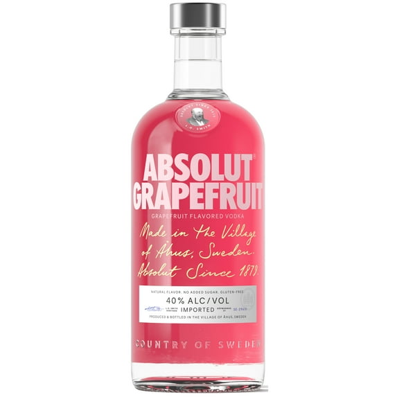 Absolut Grapefruit Flavored Vodka, 750 ml Bottle, 40% ABV