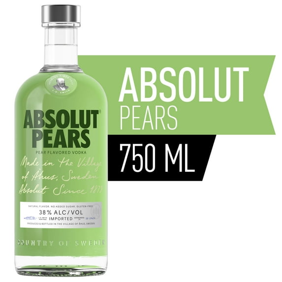 Absolut Pears Flavored Vodka 750mL Bottle