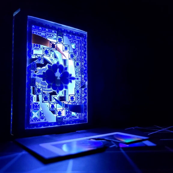 Absolut Vodka "Spiral Out" hand cut playing cards with LEDsby 3Decks Designs