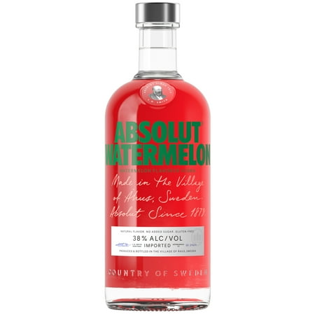 Absolut Watermelon Flavored Vodka, 750 ml Bottle, 38% ABV