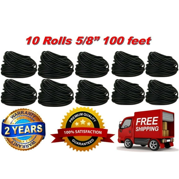 Absolute 10 Rolls 100 Ft 5/8" Split Wire Loom Conduit Polyethylene Tubing Sleeve Tube