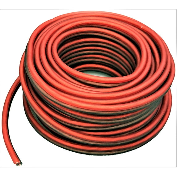 MR DJ DSWS12R100 Speaker Wire Marine Red/ Black 100 Ft True 12 Gauge Marine Car, Home Audio Speaker Wire Cable