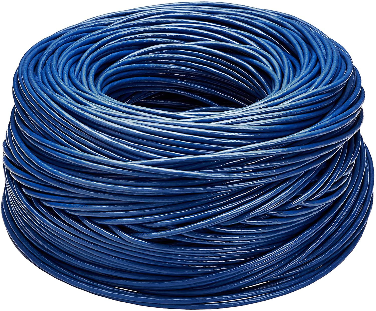Absolute 500' Cat6 Ethernet Blue Bulk Network Cable 23AWG 600Mhz UL Bare Solid Copper Wire UTP 500' Blue