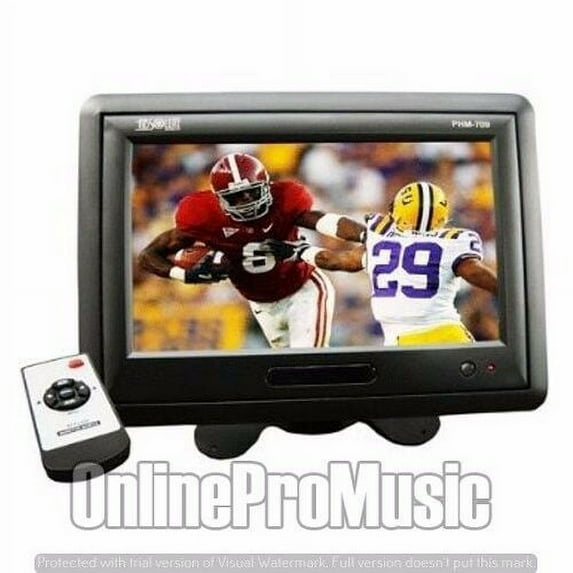 Absolute 7-Inch TFT-LCD Car Video Monitor, High Resolution, Remote Control, 2 AV Inputs