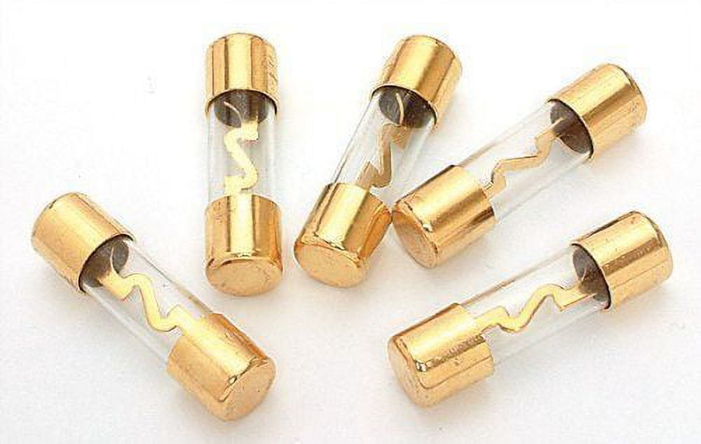 Absolute AGU100 5 Pack AGC Gold Standard Glass Fuses 100 Amp 12 Volts Car Stereo Access