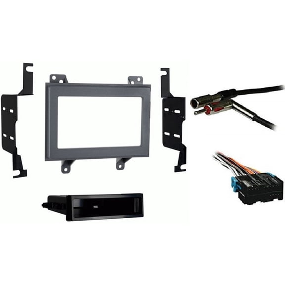 Absolute AK99-3045G Fits Chevy S 10 Pickup 1994-1997 Double DIN Harness Antenna Gray Dash Kit Package