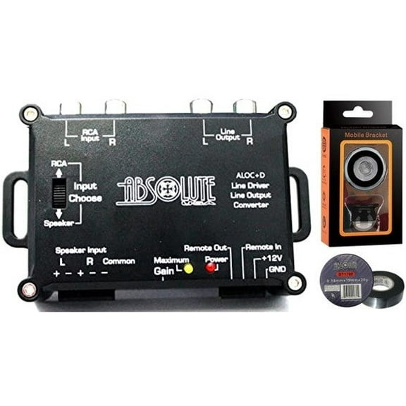 Absolute ALOC+D Line Driver/Line Output Hi to Low RCA Converter Built In Remote Turn On Output Bundle