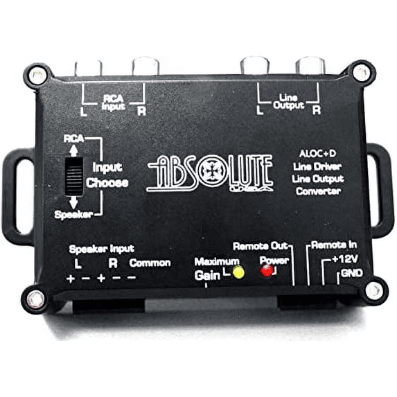 Absolute ALOC+D Line Driver/Line Output Hi to Low RCA Converter With Built In Remote Turn On Output