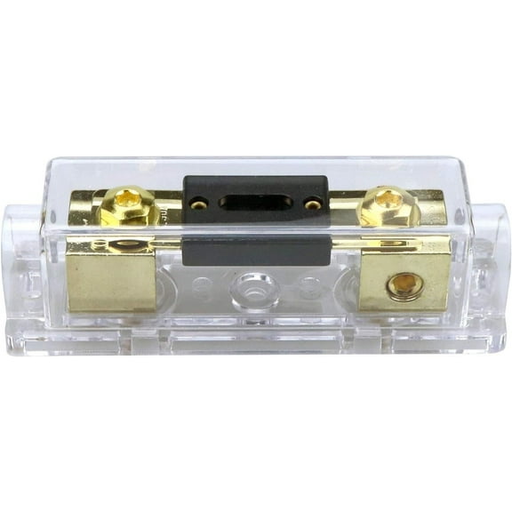 Absolute ANH-3 0/2/4 Gauge AWG in-Line ANL Fuse Holder & Gold Plated 120 Amp Fuse
