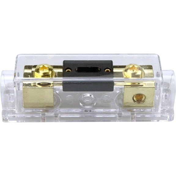 Absolute ANH-3 0/2/4 Gauge AWG in-Line ANL Fuse Holder & Gold Plated 150 Amp Fuse