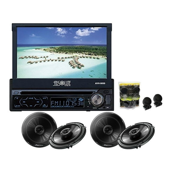 Absolute AVH-9000 7" In-Dash Car Stereo + 2 Pairs Of Pioneer TS-G1645R 6.5 & TW600
