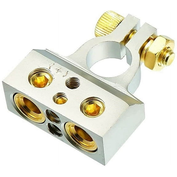 Absolute BTC300P 0/2/4/6/8 AWG Single Positive Power Battery Terminal Connectors Chrome