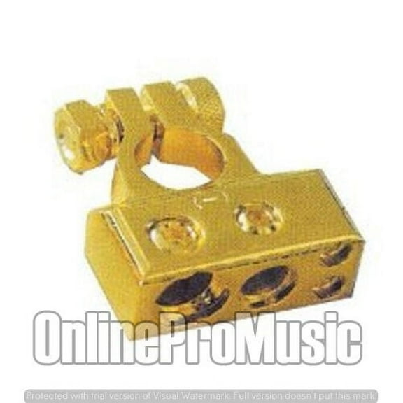 Absolute BTG300P 1 AWG/1x4 AWG/2x8 AWG Output Positive Gold Battery Terminal
