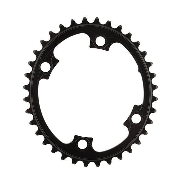 Absolute Black Premium Oval Road Chainring 4x110BCD 36T - Black
