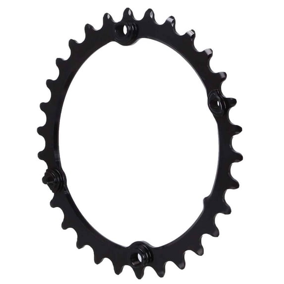 Absolute Black Premium Oval Subcompact Road, 4X110BCD30T - Black - ROV30/4BK