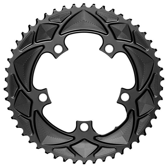 Absolute Black Round Chainring; 5X110Bcd 52T - Black - RR52/5BK