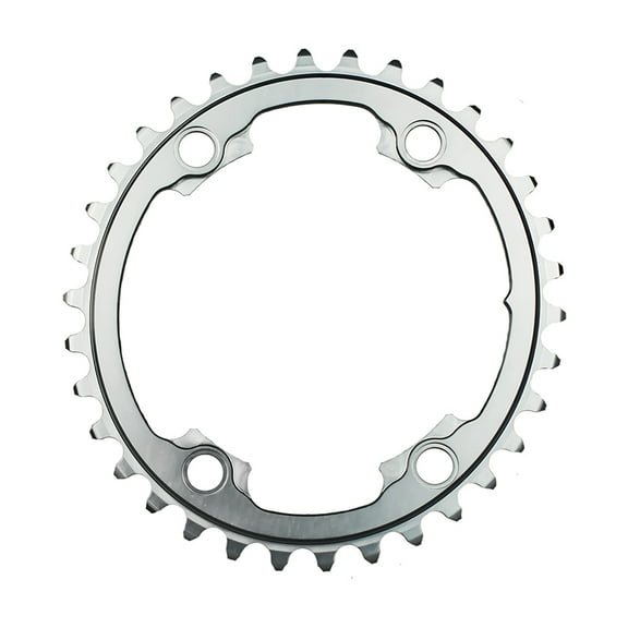 Absolute Black Training Oval 110 BCD 2X Chainring Training 110mm 34t 4b 2x Gy