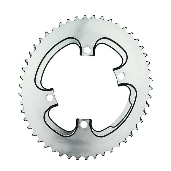 Absolute Black Training Oval 110 BCD 2X Chainring Training 110mm 50t 4b 2x Gy