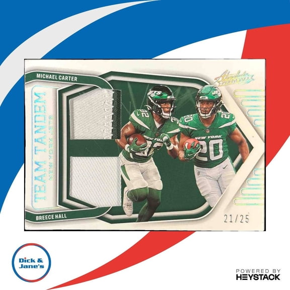 Panini Absolute Breece Hall New York Jets Rookie Materials Holo Silver #ARM-14 Football Card