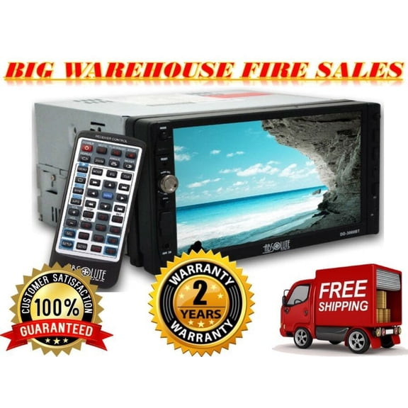 Absolute DD-3000AT 7-Inch Double Din DVD / CD / MP3 / USB & TOUCH Screen
