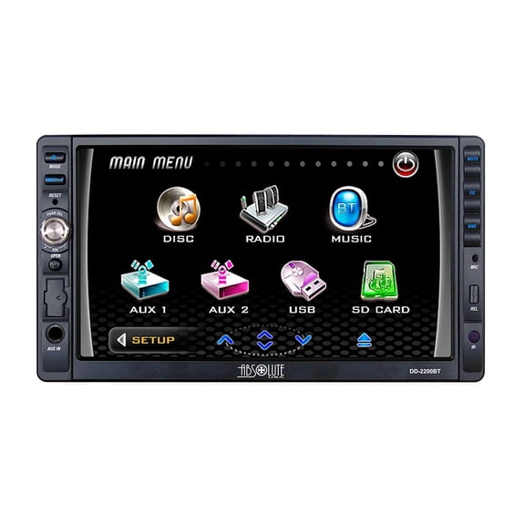 Absolute DD2200BT Car Stereo Bluetooth Multimedia Receiver DVD/VCD/MPEG4/MP3/CD/CD-R/CD-RW/Compatible