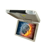 Absolute DFL-1100IRC 11-Inch Cream Flip Down Monitor with DVD Player SD/USB Ready