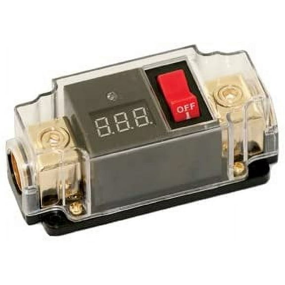 Absolute DICB200 Digital Circuit Breaker<br/> Digital Inline Circuit Breaker Power Distribution Block 200 Amp 1 Gang 0, 1, 2, 4, 8 Gauge Input & 0, 1, 2, 4, 8 Gauge Output