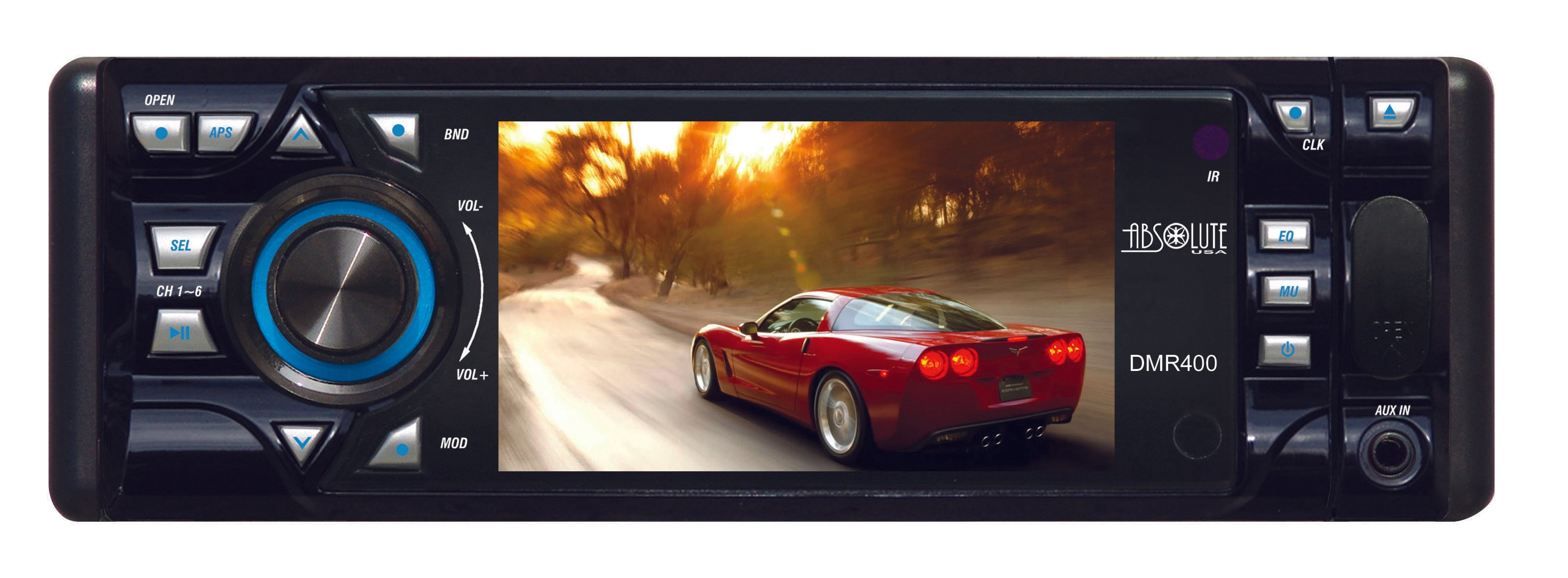 【中古】Absolute DMR400 4-Inch In-Dash Receiver with DVD Player Flip Down Detachable Panel, T feet Screen by Absolute Amazon.com: Absolute DMR400 4-Inch In-Dash Receiver with DVD