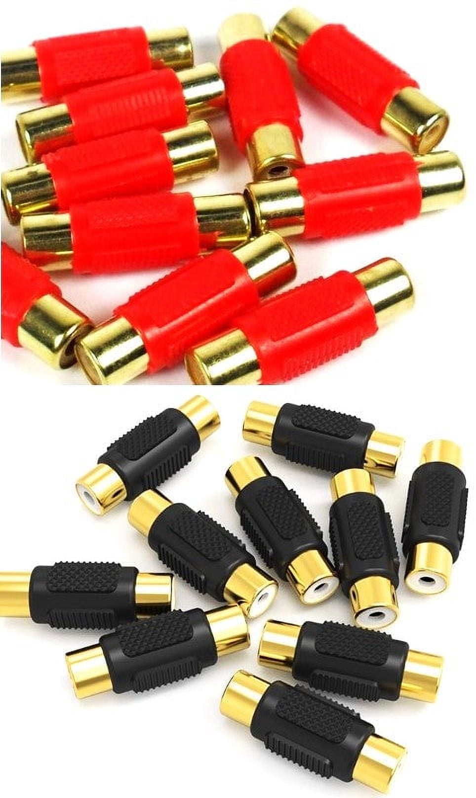 Absolute FF100-20 20 Pack Audio Video Gold RCA Female to Female Coupler ...