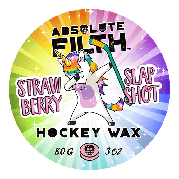 Absolute Filth - Hockey Wax - Premium Hockey Stick Wax for Maximum Grip & Protection (Strawberry Slapshot)