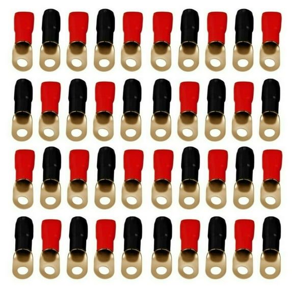 Details about Absolute GRT00-100 1/0 Gauge Crimp Ring Terminals Connectors 100-Pack (Red Black)