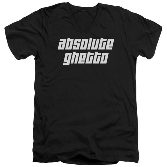 - Absolute Ghetto - Slim Fit V Neck Shirt - Small