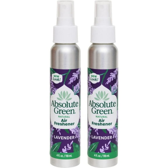 Absolute Green Air Freshener Room Spray, Covers Odors,  Lavender Scent,  (2 Count) 4oz